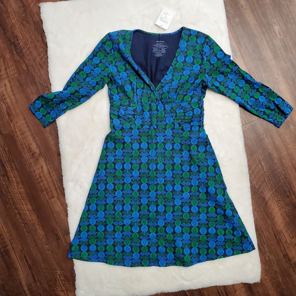 Patagonia Blue and Green Midi Dress
